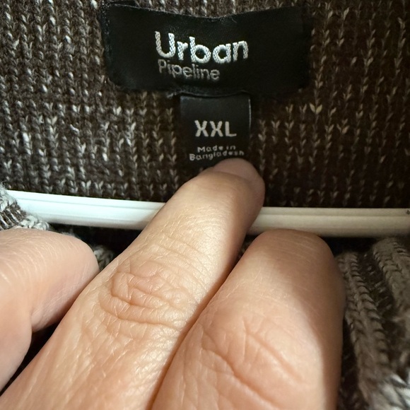 Urban Pipeline Men's 1/4 Zip Brown Sweater Size XXL - Picture 3 of 3